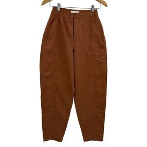 Treasure & Bond Barrel Leg Pants in Camel | Size 0